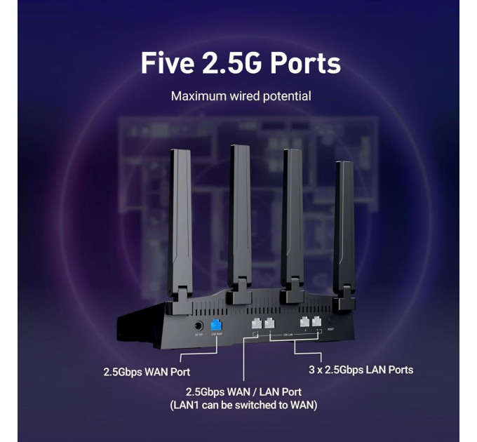 WiFi 7 Роутер GL.iNet GL-BE9300 Flint 3 VPN OpenWrt