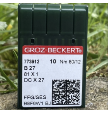 Голки GROZ-BECKERT для промислових оверлоків B27/DCx27 81x1 80/12 FFG/SES