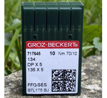 Голки GROZ-BECKERT для промислових швейних машин DPx5 135x5 70/10 FFG/SES
